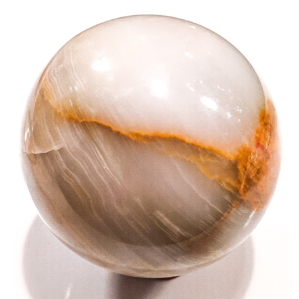 8cm Afghan Jade Crystal Sphere & Wooden Stand Weight: 534.1 g 75-80mm - Picture 5 of 10